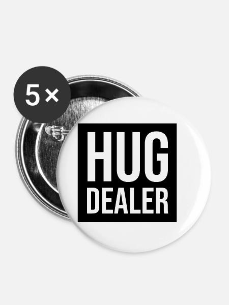 Hug Dealer - Buttons klein 25 mm (5er Pack) - Weiß