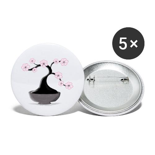 Kirschblueten Bonsai - Buttons klein 25 mm (5er Pack)