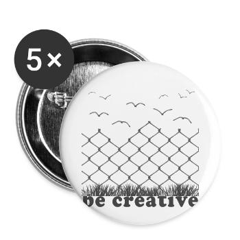 be creative - Buttons klein 25 mm (5er Pack) - Weiß - Vorne