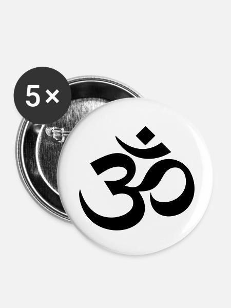 aum_om5x5 - Buttons klein 25 mm (5er Pack) - Weiß