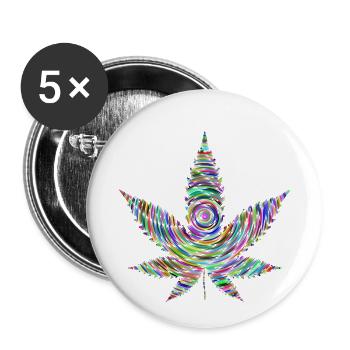 weed - Buttons small 1''/25 mm (5-pack) - white - Front