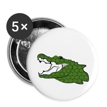 Crocodile Nile Crocodile Alligator Reptile Gift - Buttons small 1''/25 mm (5-pack) - white - Front