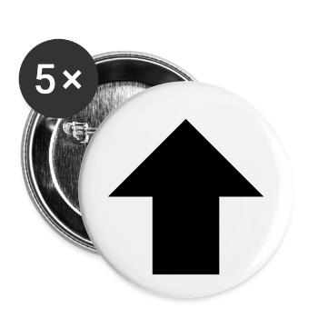 arrow full up - Buttons klein 25 mm (5er Pack) - Weiß - Vorne