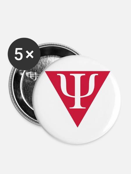 PSY__V002 - Buttons klein 25 mm (5er Pack) - Weiß