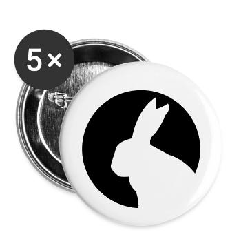 Hare - Buttons small 1''/25 mm (5-pack) - white - Front