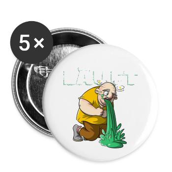 Läuft - Mann übergibt sich, Männerabend Sauftour - Buttons klein 25 mm (5er Pack) - Weiß - Vorne