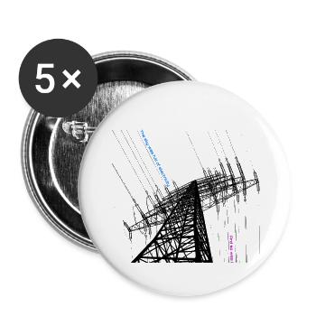 Electric Sky - Buttons klein 25 mm (5er Pack) - Weiß - Vorne