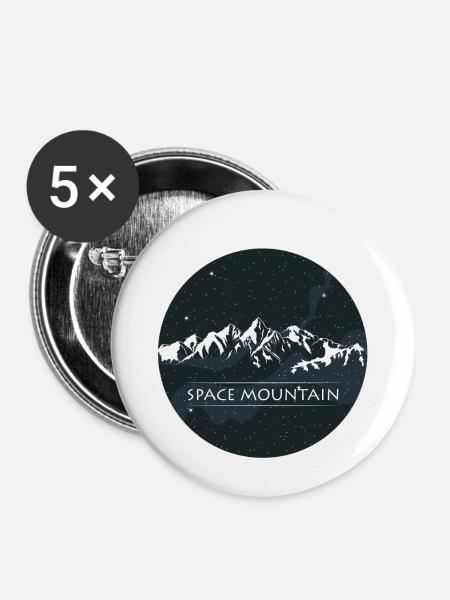 Gebirgsraum - Buttons klein 25 mm (5er Pack) - Weiß