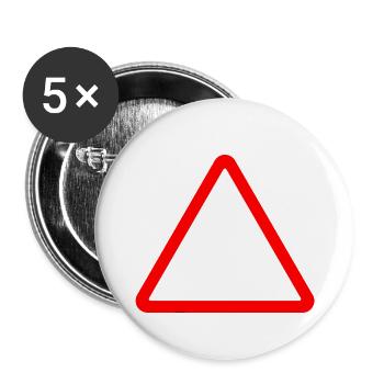 signe de la rue - Lot de 5 petits badges (25 mm) - blanc - Devant