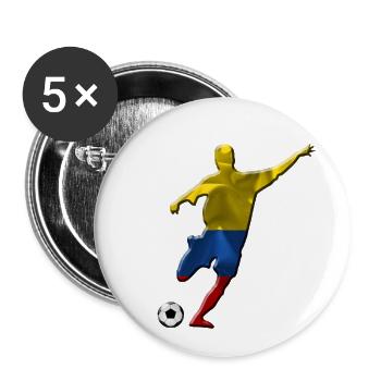 Colombia - Buttons small 1''/25 mm (5-pack) - white - Front