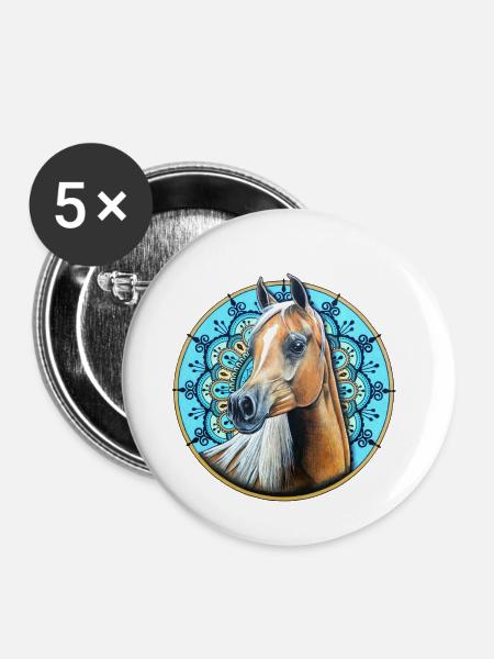 BESTO - Buttons klein 25 mm (5er Pack) - Weiß