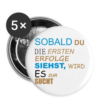Motivation - Buttons klein 25 mm (5er Pack) - Weiß - Vorne