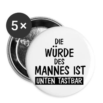 Die Würde des Mannes Flirt Versaut Anmache Single - Buttons klein 25 mm (5er Pack) - Weiß - Vorne