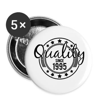 Birthday - Quality since 1995 (de) - Buttons klein 25 mm (5er Pack) - Weiß - Vorne