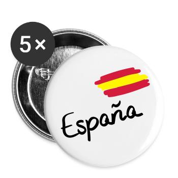 spain__f3 - Buttons klein 25 mm (5er Pack) - Weiß - Vorne