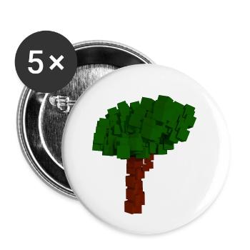 Blockchain Tree - Buttons klein 25 mm (5er Pack) - Weiß - Vorne