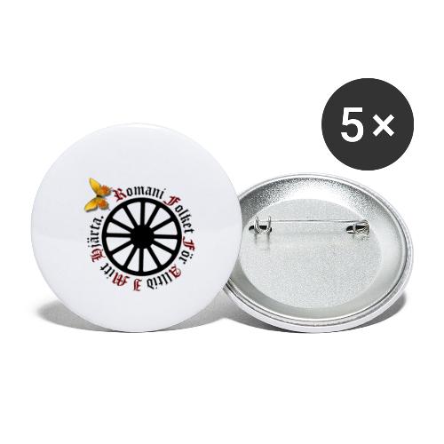 LennyhjulRomaniFolketisvartfjaerli - Små knappar 25 mm (5-pack)
