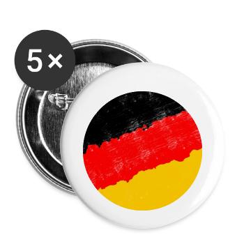 Germany flag - Buttons small 1''/25 mm (5-pack) - white - Front