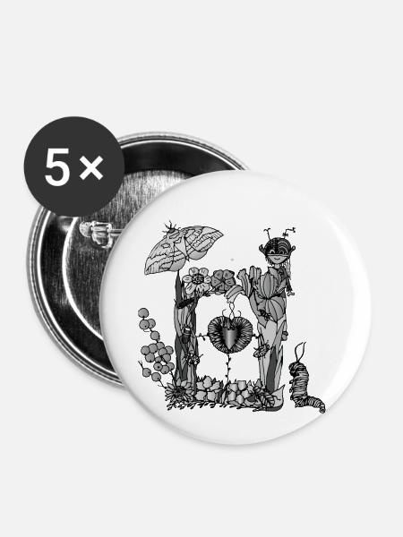 Magic Gate Insectaria- The Keepers of Orbis - Buttons small 1''/25 mm (5-pack) - white
