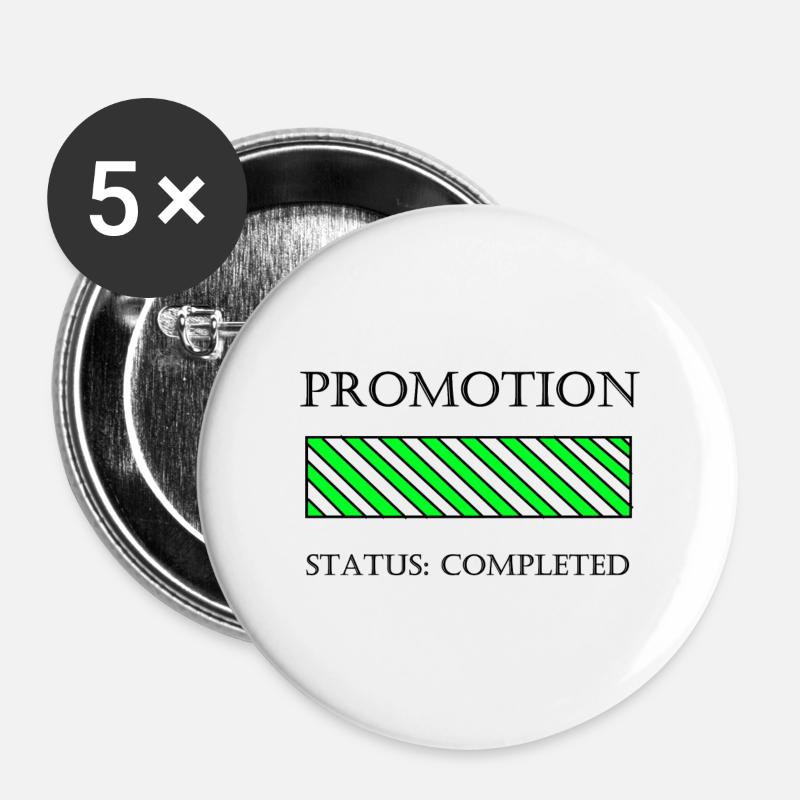 Promotion Idée cadeau - Lot de 5 petits badges (25 mm) - blanc