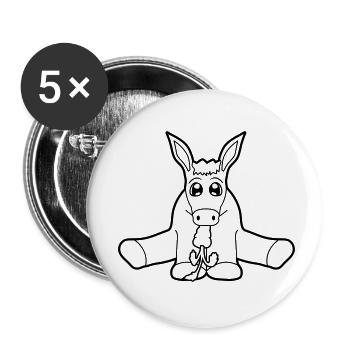 hunger essen moehre karotte lecker klein baby sues - Buttons klein 25 mm (5er Pack) - Weiß - Vorne