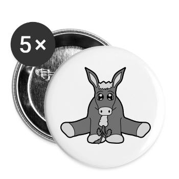 hunger essen moehre karotte lecker klein baby sues - Buttons klein 25 mm (5er Pack) - Weiß - Vorne