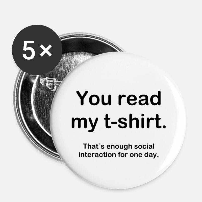 Lustige Sprüche Nerd nerdy Shirt - cooles Geschenk - Buttons klein 25 mm (5er Pack) - Weiß