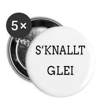 Es knallt gleich - Buttons klein 25 mm (5er Pack) - Weiß - Vorne