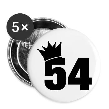 54_krone_f1 - Buttons small 1''/25 mm (5-pack) - white - Front