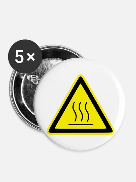 hot surface - Buttons klein 25 mm (5er Pack) - Weiß