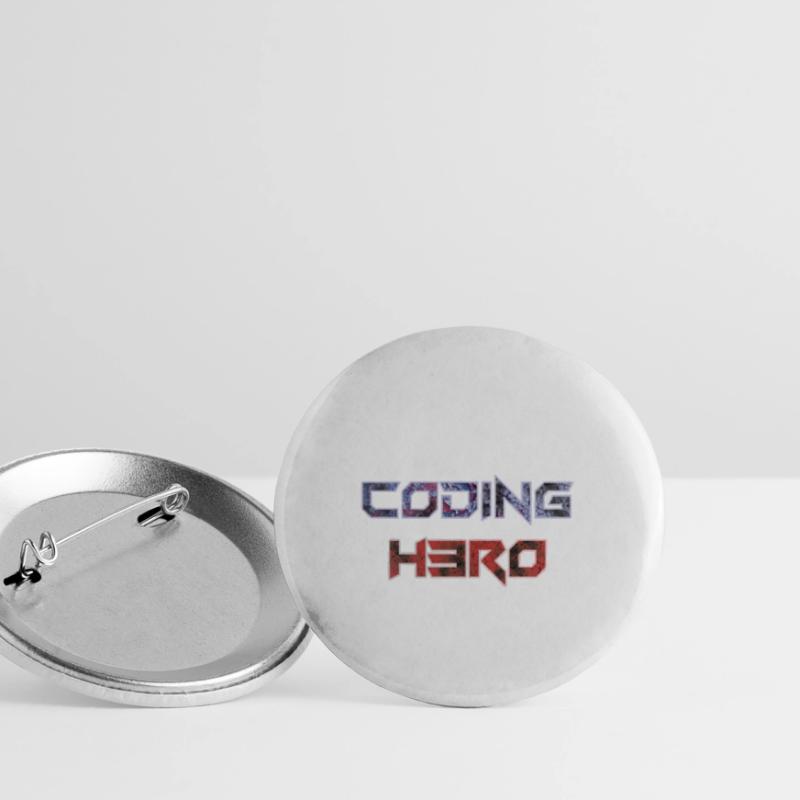 Coding Hero - Programmier-Held Buttons klein 25 mm (5er Pack)