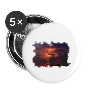 Scratched 'Thunder' - Buttons small 1''/25 mm (5-pack) - white - Front