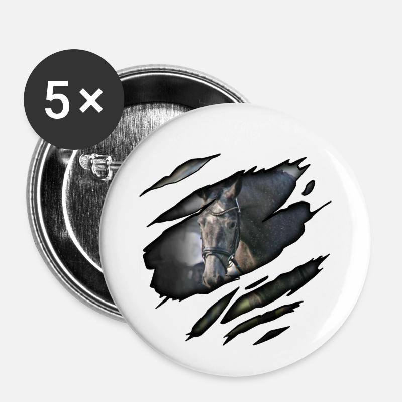 Trakehner in me - Buttons small 1''/25 mm (5-pack) - white