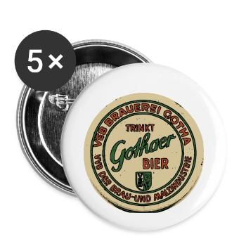Brasserie VEB Gotha - Lot de 5 petits badges (25 mm) - blanc - Devant