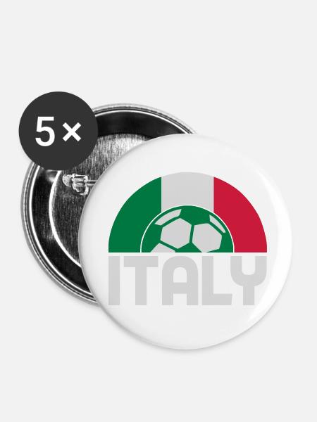italy - Buttons klein 25 mm (5er Pack) - Weiß