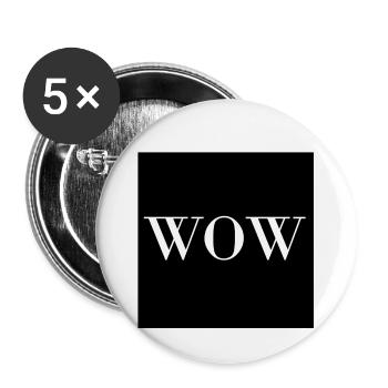 wow - Buttons small 1''/25 mm (5-pack) - white - Front