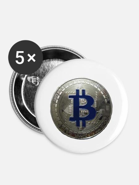 CRYPTO - Buttons klein 25 mm (5er Pack) - Weiß