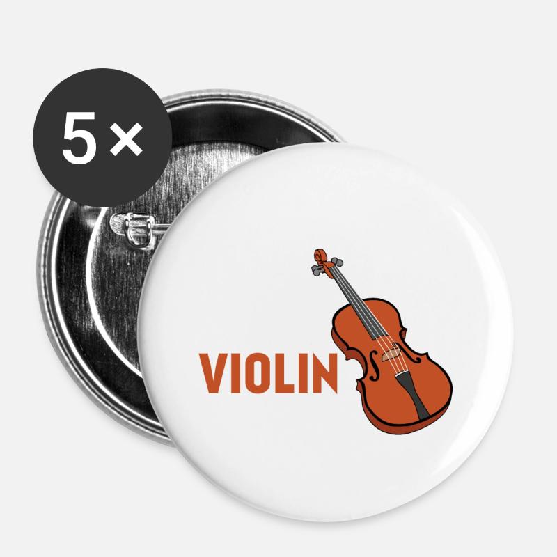 Eat Sleep Violin Repeat - Violin - Music - Buttons small 1''/25 mm (5-pack) - white