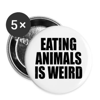 Végétalienne vegan vegan - Lot de 5 petits badges (25 mm) - blanc - Devant