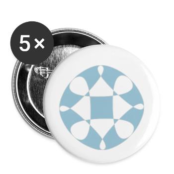 Vêtements rave abstraits - Lot de 5 petits badges (25 mm) - blanc - Devant