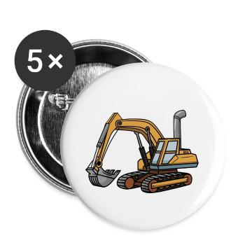 Bagger Shirt - Buttons klein 25 mm (5er Pack) - Weiß - Vorne