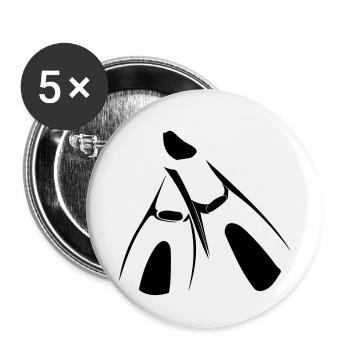 ailerons - Lot de 5 petits badges (25 mm) - blanc - Devant