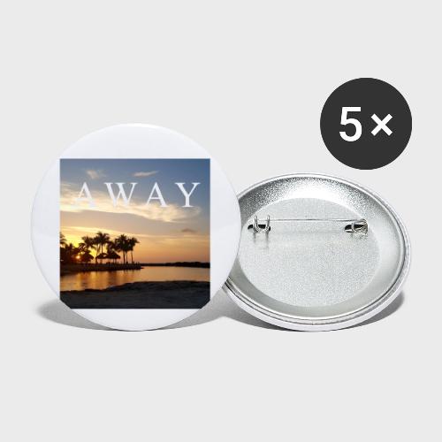 Away - Buttons klein 25 mm (5er Pack)