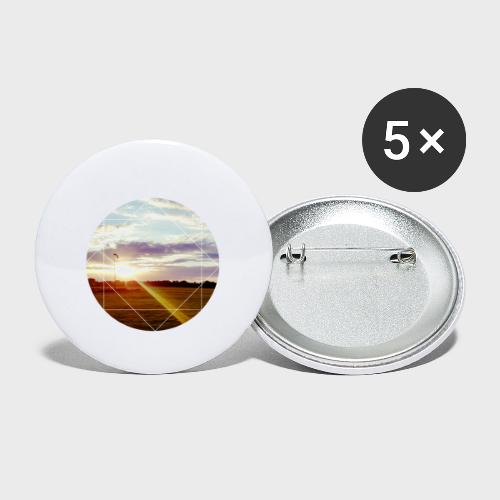 Sonnenuntergang am Platz - Buttons klein 25 mm (5er Pack)