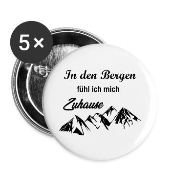 At home in the mountains - Buttons small 1''/25 mm (5-pack) - white - Front