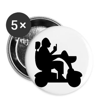 Electric wheelchair Wheelchair user Disabled person - Buttons small 1''/25 mm (5-pack) - white - Front