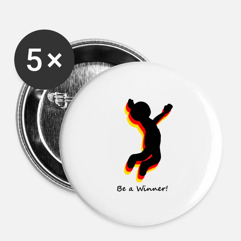 Germany joy - Buttons small 1''/25 mm (5-pack) - white