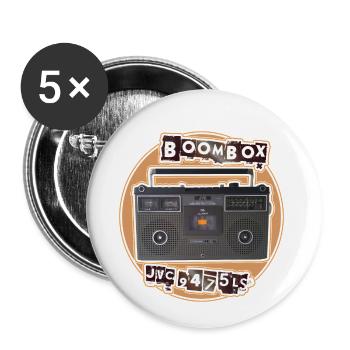 JVC 9475 LS Boombox Ghettoblaster - Buttons klein 25 mm (5er Pack) - Weiß - Vorne