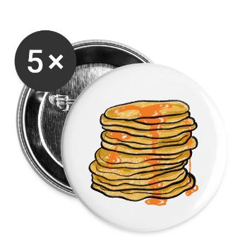 crêpes - Lot de 5 petits badges (25 mm) - blanc - Devant