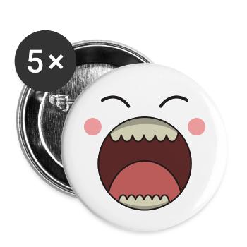 Ungeheuer Halloween Geschenk Kostüm Schrei Comic - Buttons klein 25 mm (5er Pack) - Weiß - Vorne